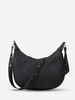 Solid Color Zipper Casual Crossbody Hobo Bag