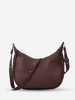 Solid Color Zipper Casual Crossbody Hobo Bag
