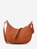 Solid Color Zipper Casual Crossbody Hobo Bag