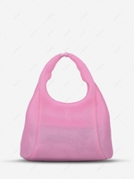 Solid Color Zipper Casual Handbag
