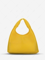 Solid Color Zipper Casual Handbag
