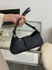Solid Color Zipper Casual Handbag