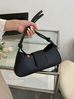 Solid Color Zipper Casual Handbag