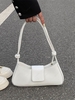 Solid Color Zipper Casual Handbag