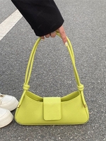Solid Color Zipper Casual Handbag