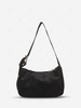 Solid Color Zipper Casual Shoulder Bag
