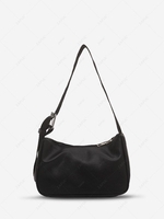 Solid Color Zipper Casual Shoulder Bag