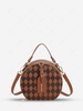 Solid Color Zipper Handle Crossbody Bag