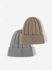 Solid Cuffed Knit Winter Beanie Hat