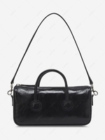 Solid Dual Handle Mini Shoulder Bag