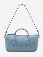 Solid Dual Handle Mini Shoulder Bag