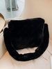 Solid Fluffy Faux Fur Shoulder Crossbody Bag