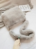 Solid Fluffy Faux Fur Shoulder Crossbody Bag