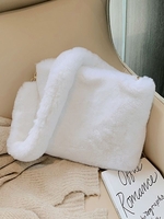 Solid Fluffy Faux Fur Shoulder Crossbody Bag