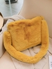 Solid Fluffy Faux Fur Shoulder Crossbody Bag