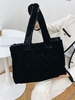 Solid Large Capacity Faux Fur Shoulder Tote Bag