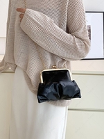 Solid Metal Decor Chain Strap Crossbody Bag