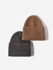 Solid Minimalist Cuff Knit Winter Beanie Hat