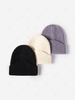 Solid Minimalist Cuff Knit Winter Beanie Hat