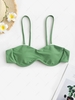 Solid Monowire Bikini Top L Green