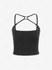 Solid O-ring Cropped Cami Top L Black