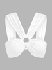 Solid O-ring Cut Out Archie Top L White