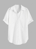Solid Oversized Button Down Shirt M White
