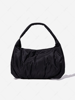 Solid Quilted Padded Puffer Tote Bag