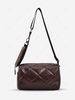Solid Quilted Zippered Crossbody Bag with Coin Purse