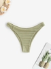 Solid Textured Bikini Bottom M Light green