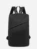 Solid Zipper Nylon Travel Backpack