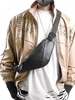 Solid Zippered Sling Waist Bag