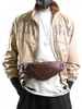 Solid Zippered Sling Waist Bag