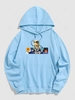 SPACE Astronaut Graphic Cotton Pocket Hoodie M Light blue