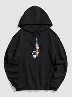 Spaceman Planet Graphic Cotton Hoodie 2xl Black