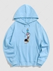 Spaceman Planet Graphic Cotton Hoodie 2xl Light blue