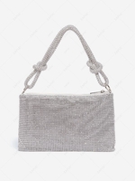 Sparkly Rhinestone Evening Hobo Shoulder Bag
