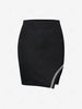 Sparkly Tape Slit Bodycon Skirt M Black