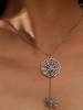 Spider Web Halloween Pendant Necklace