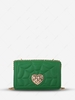 Spider Web Quilted Heart Shaped Metal Shoulder Bag