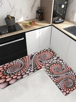 Spiral Stone Pattern Kitchen Mat
