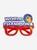 Sports Fan Felt Soccer Design Glasses