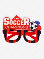 Sports Fan Felt Soccer Design Glasses