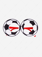 Sports Fan Felt Soccer Design Glasses