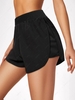Sports Solid Running Track Shorts L Black