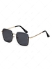 Square Frame Rimless Tinted Metal Sunglasses