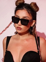 Square Shape Large Temple Sunglasses