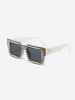 Square Shape Large Temple Sunglasses