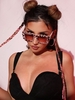 Square Shape Large Temple Sunglasses