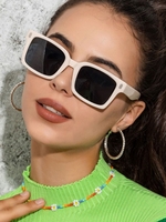 Square Shape Wide Frame Oversized Sunglasses